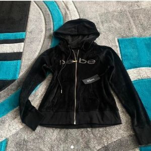 Bebe rhinestone zip up hoodie